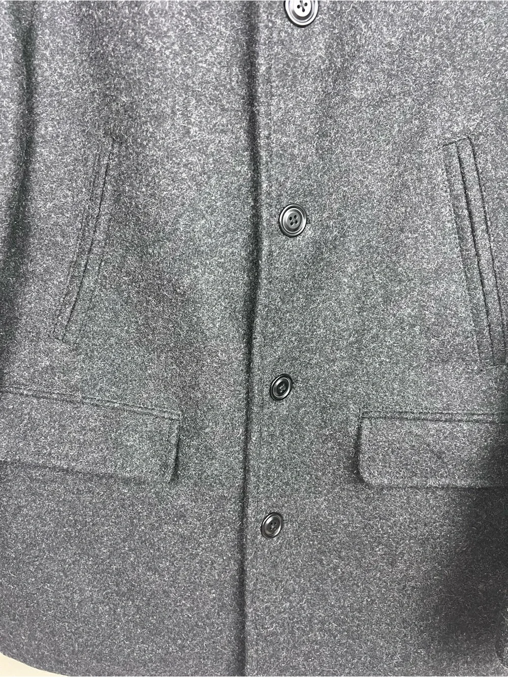 J Crew University Jacket Wool Coat Thinsulate Classic Academia Black Mens Small